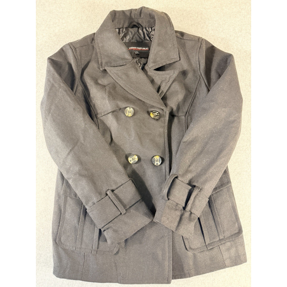 NWT Winter Pea Coat Urban Republic Women’s Black Medium Jacket